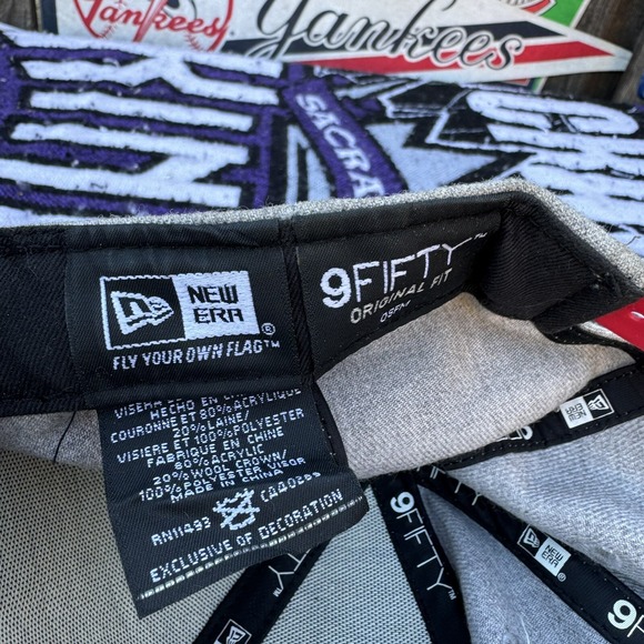 Houston Rockets Snapback 9Fifty New Era Cap Hardwood Classics Hat NBA Grey Red - Picture 6 of 8